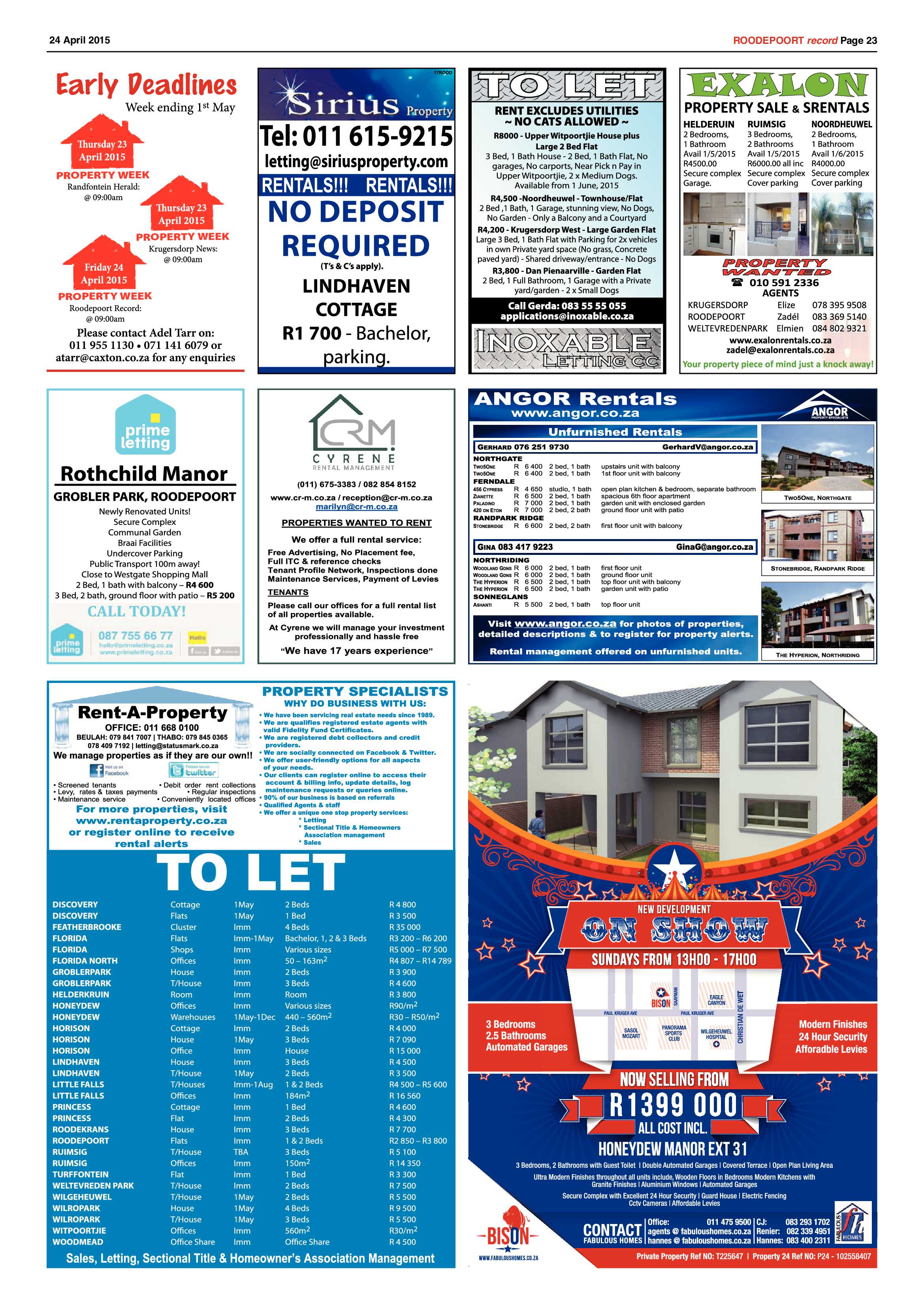 Roodepoort Record 26 June 2015 page 31